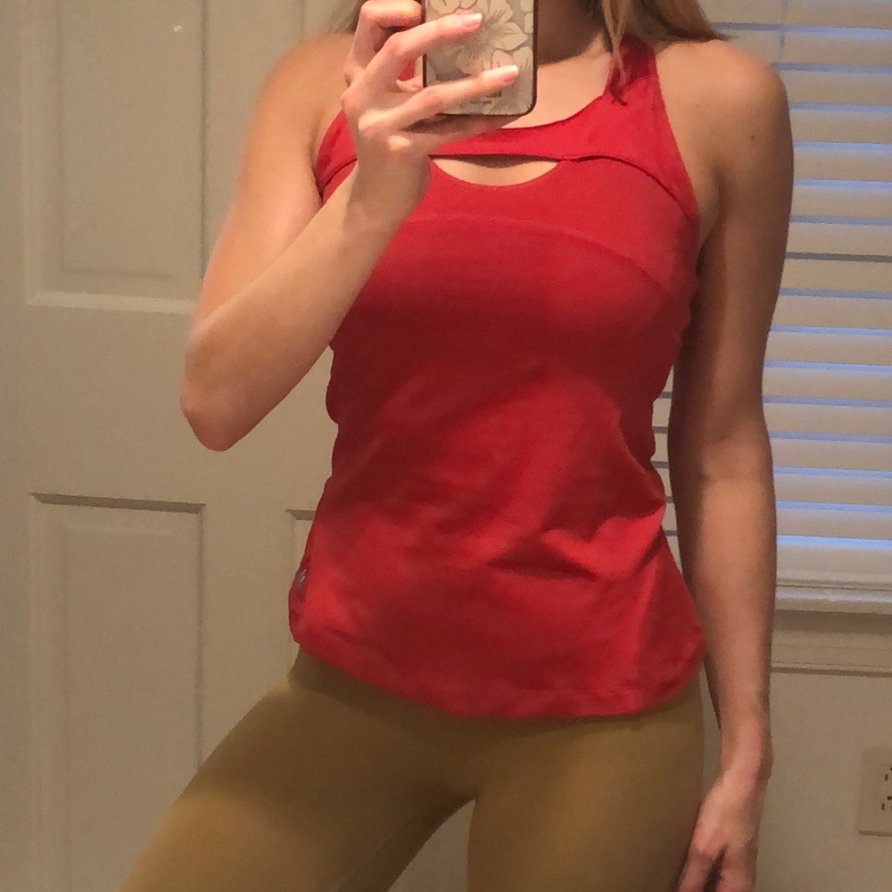 NWT Adidas red workout top - M